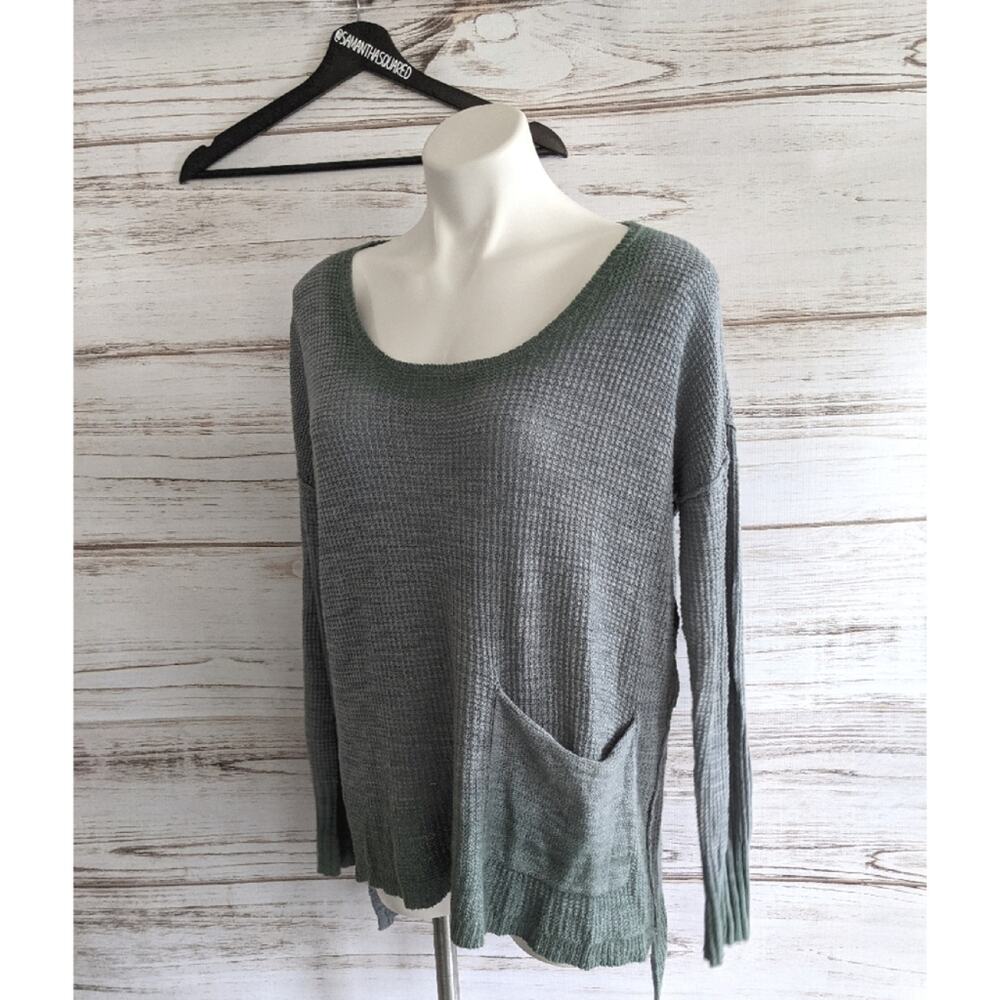 Anthropologie Moth Ombre Waffle Knit Top Sz Small